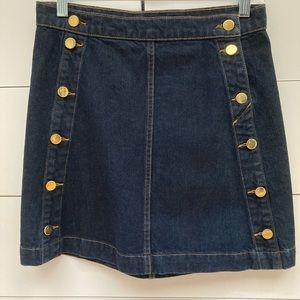 J Brand A- line denim skirt